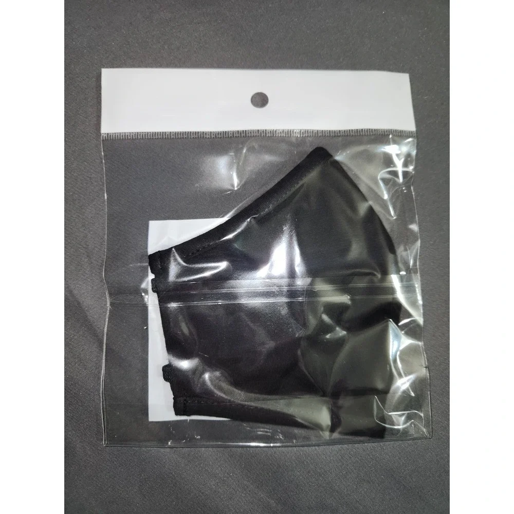 (67) Lot of Unisex Black Droplet Guard‎ 2 Layer Jersey Cotton Face Covering Mask